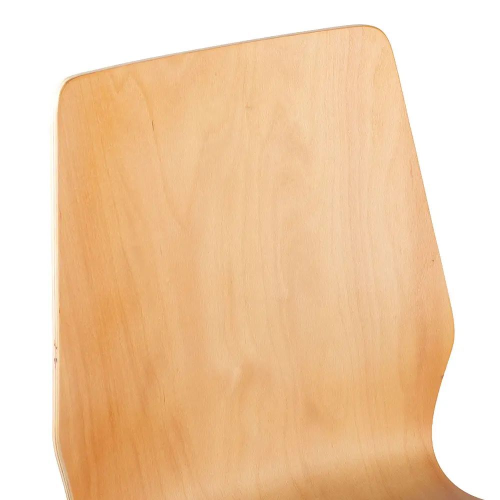 Produktbild Holzschalenstuhl, ungepolstert, inkl. Reihenverbinder, Chromgestell bild 2