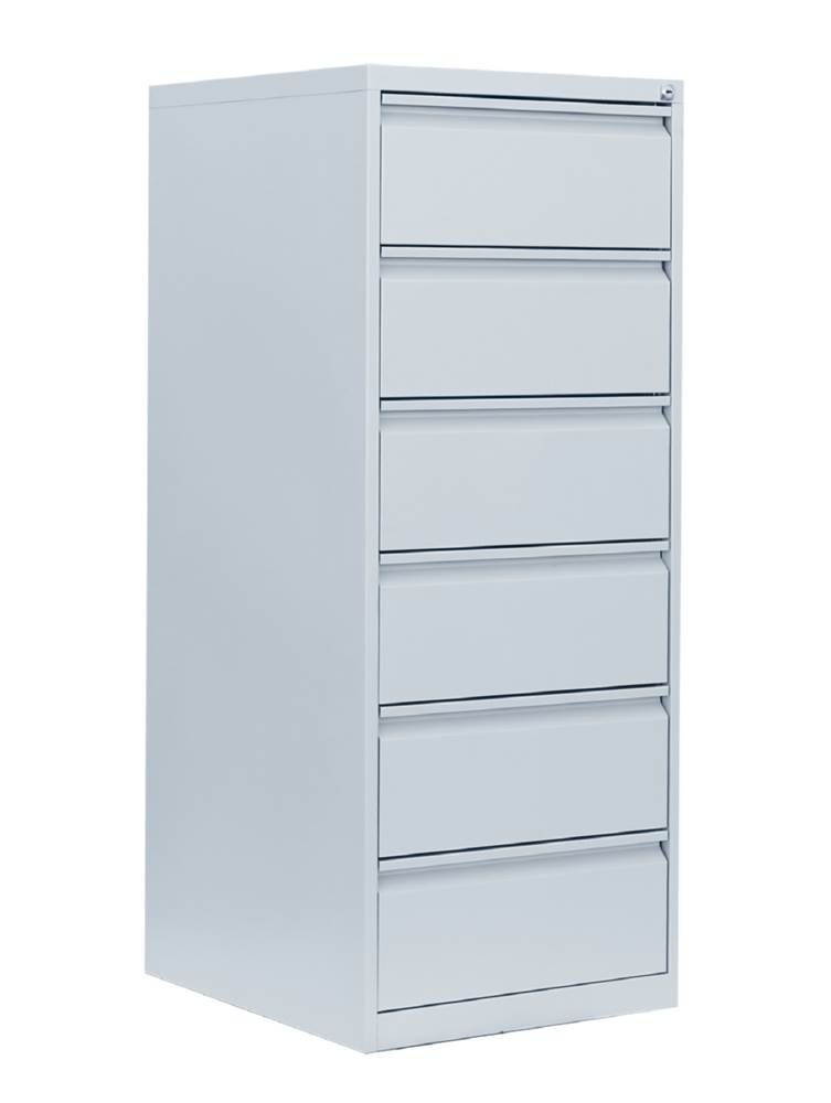 Lüllmann Karteischrank 6 Schubladen zweibahnig 1320 x 530 x 620 mm in lichtgrau Produktbild Lüllmann Karteischrank 6 Schubladen zweibahnig 1320 x 530 x 620 mm in lichtgrau