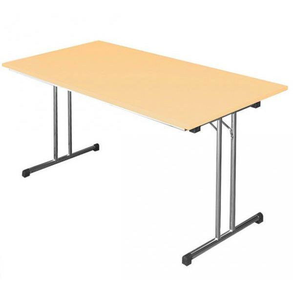 Produktbild Klapptisch,T-Fuß, 750 x 1200 x 800 mm, chrom/ahorn bild 3
