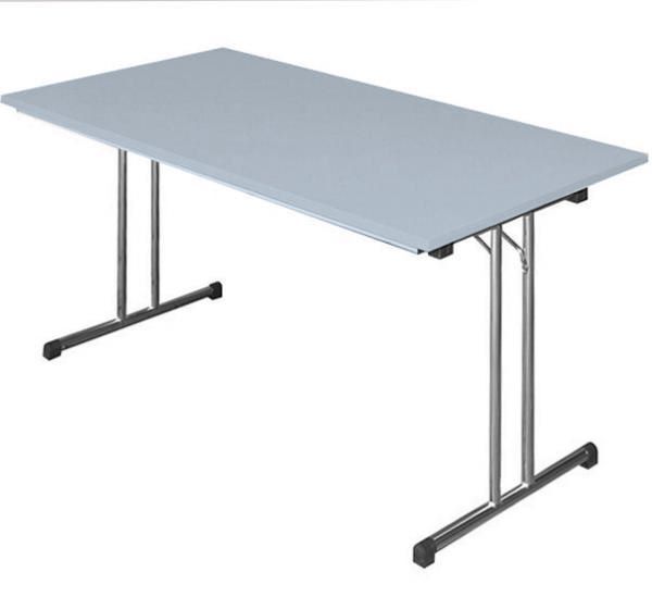 Produktbild Klapptisch,T-Fuß, 750 x 1400 x 700 mm, chrom/lichtgrau bild 5