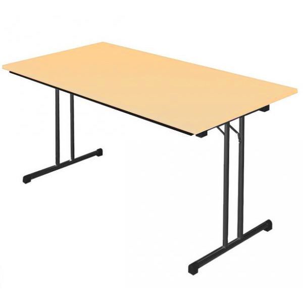 Produktbild Lüllmann Klapptisch T-Fuß 750 x 1800 x 800 mm tiefschwarz ahorn