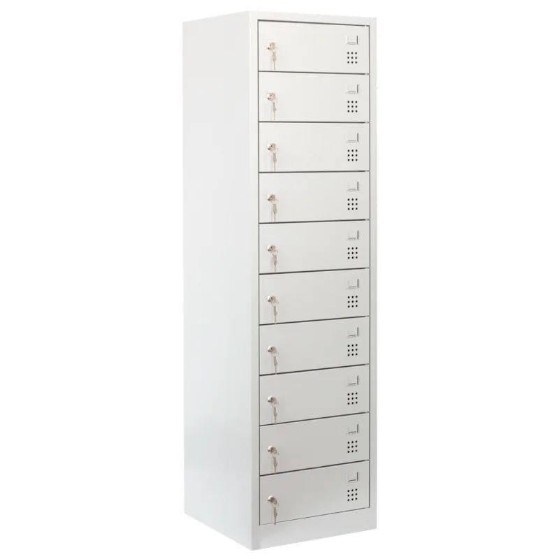 Produktbild Lüllmann Fächerschrank Laptopschrank 10 Fächer 1800 x 500 x 500 mm signalweiß