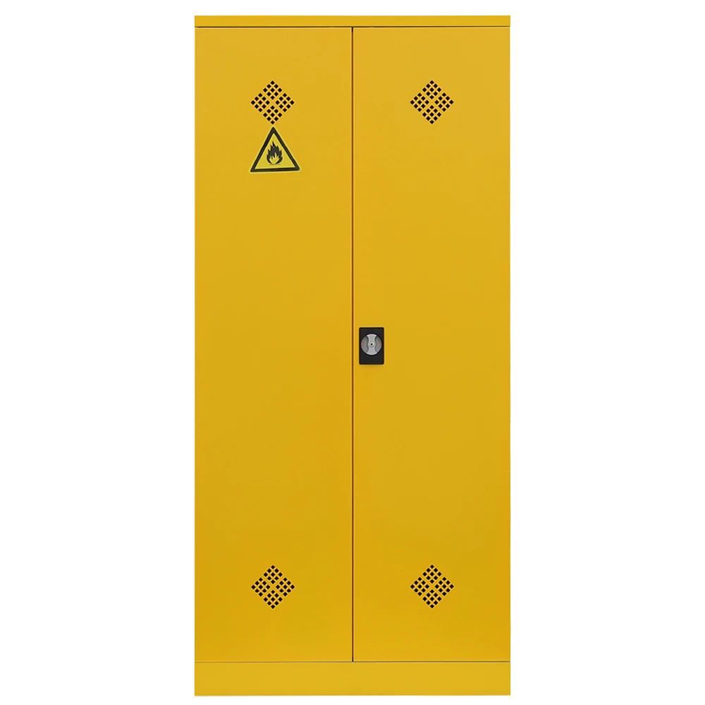 Produktbild Lüllmann® Umweltschrank, 2 Türen, 4 Wannenböden, 1950 x 916 x 422 mm, rapsgelb bild 3