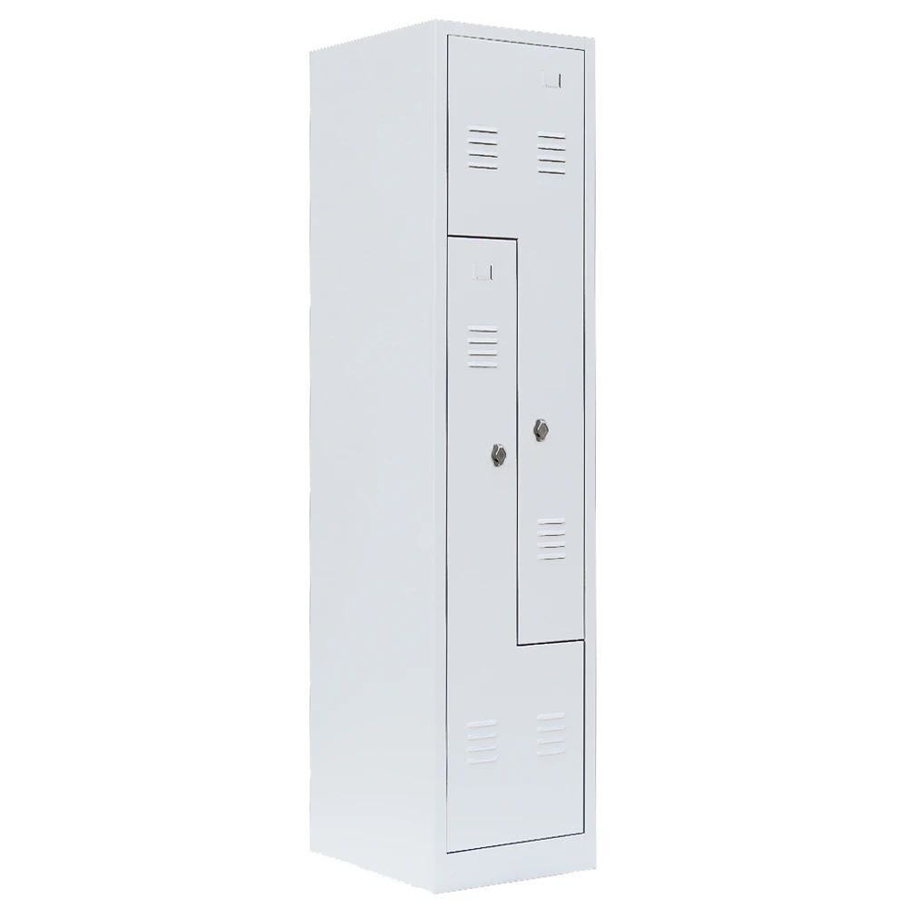 Produktbild Lüllmann Z Garderobenschrank 2 Abteile 1800 x 415 x 500 mm signalweiß