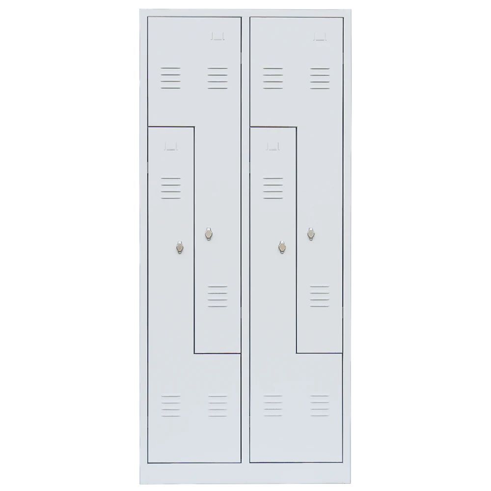 Produktbild Lüllmann® Z-Garderobenschrank, 4 Abteile, 1800 x 800 x 500 mm, signalweiß bild 2