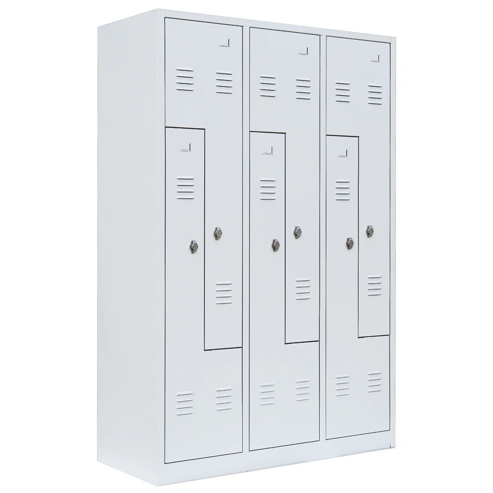 Produktbild Lüllmann Z Garderobenschrank Schliessfachschrank 6 Abteile 1800 mm signalweiß