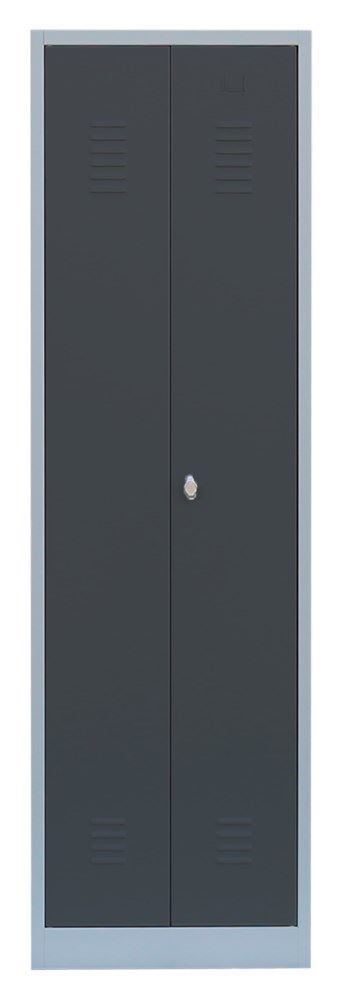 Lüllmann Mehrzweckspind 2 Abteile 1800 x 500 x 500 mm lichtgrau anthrazit Produktbild Lüllmann Mehrzweckspind 2 Abteile 1800 x 500 x 500 mm lichtgrau anthrazit