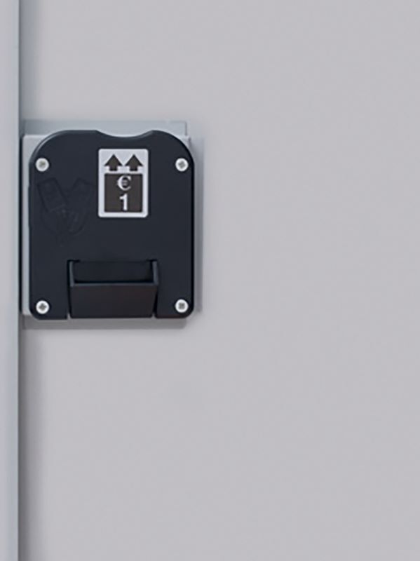 Produktbild Lüllmann Münzpfandschloss Euro-Locks 1 Euro Tür links