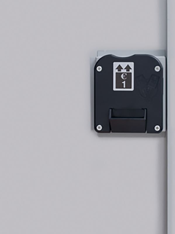 Produktbild Lüllmann Münzpfandschloss Euro-Locks 1 Euro Tür rechts