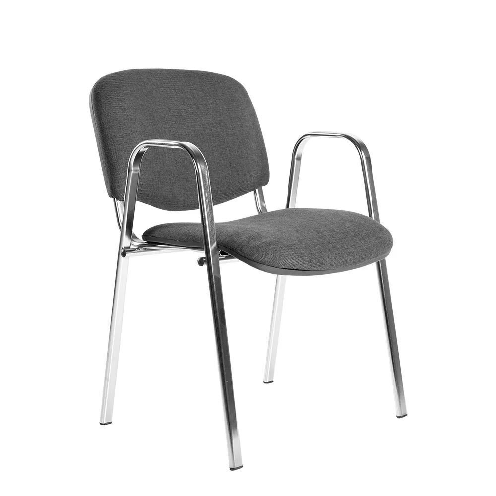 Produktbild Lüllmann Polsterstuhl mit Armlehnen 470/820 x 545 x 425 mm chrom anthrazit