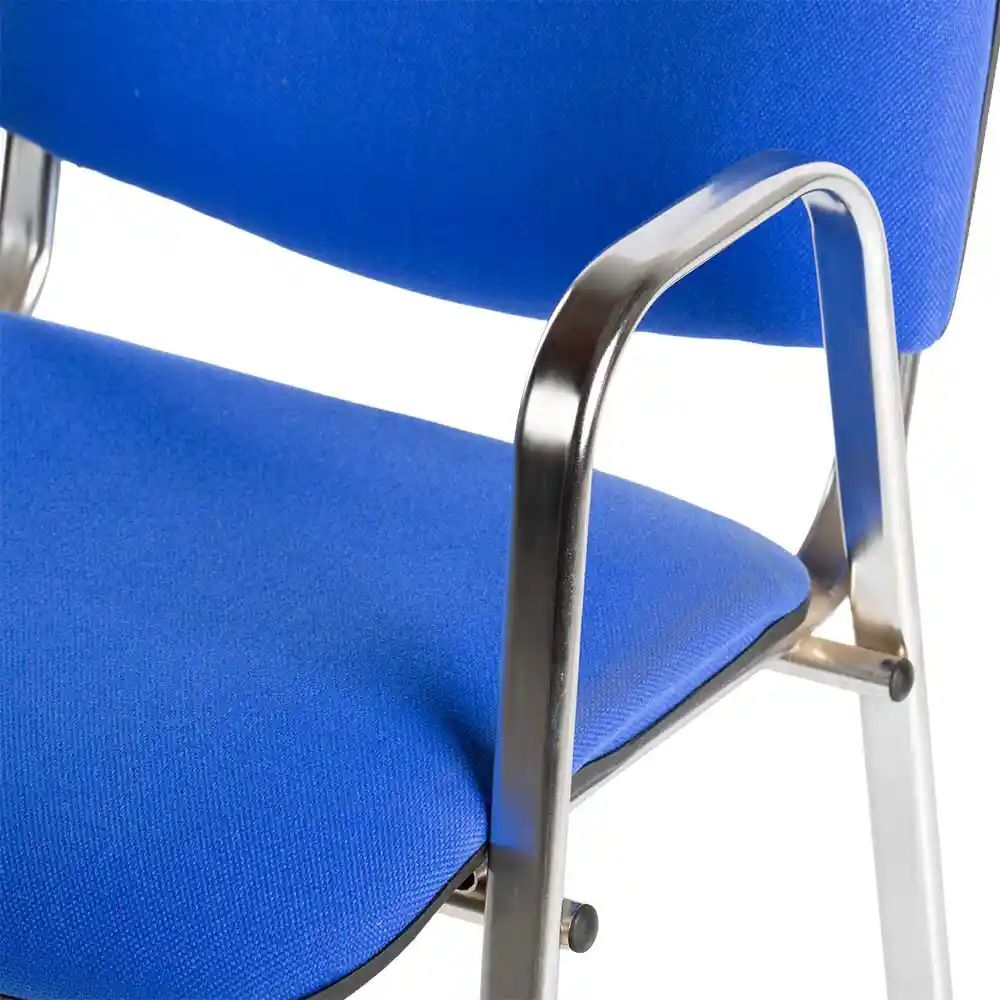 Produktbild Polsterstuhl mit Armlehnen, 470/820 x 545 x 425 mm, chrom/blau bild 5