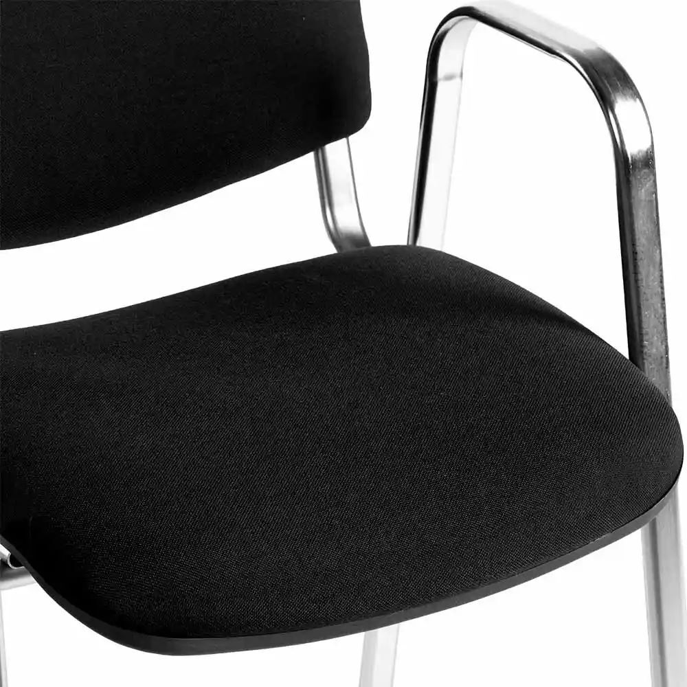 Produktbild Polsterstuhl mit Armlehnen, 470/820 x 545 x 425 mm, chrom/schwarz bild 2