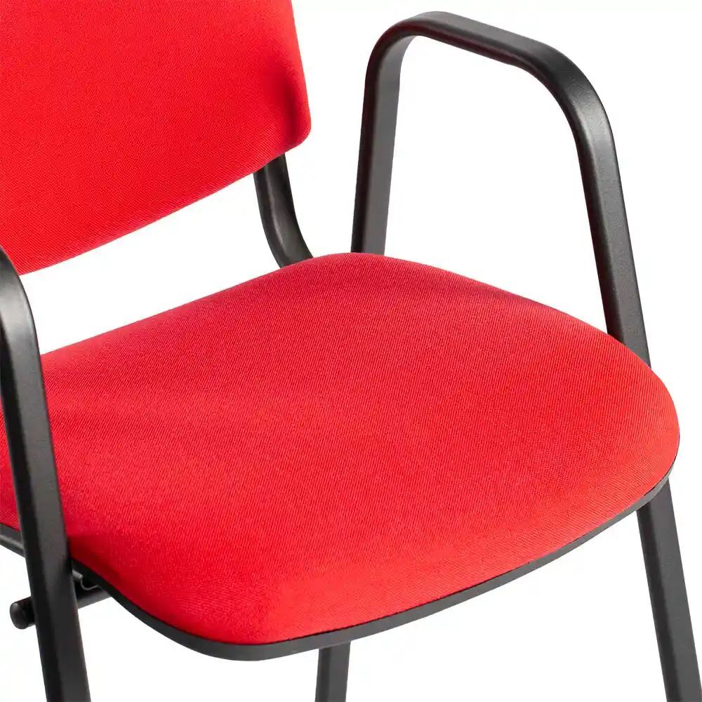 Produktbild Polsterstuhl mit Armlehnen, 470/820 x 545 x 425 mm, tiefschwarz/rot bild 2