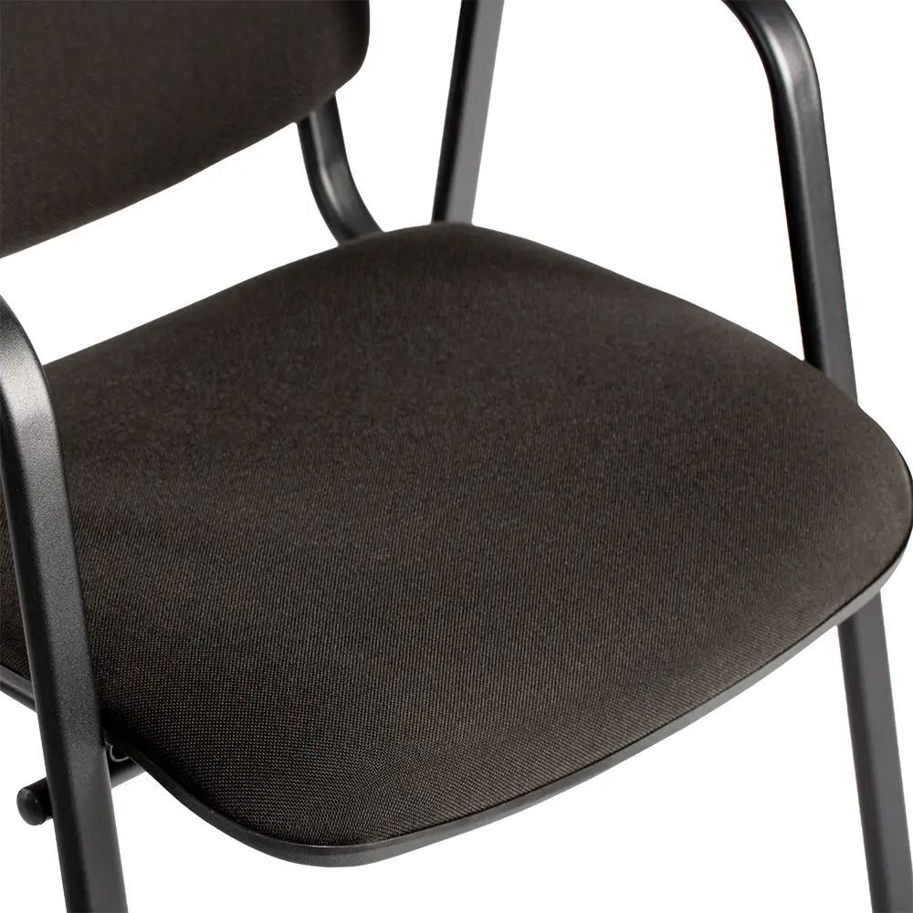 Produktbild Polsterstuhl mit Armlehnen, 470/820 x 545 x 425 mm, tiefschwarz/schwarz bild 2