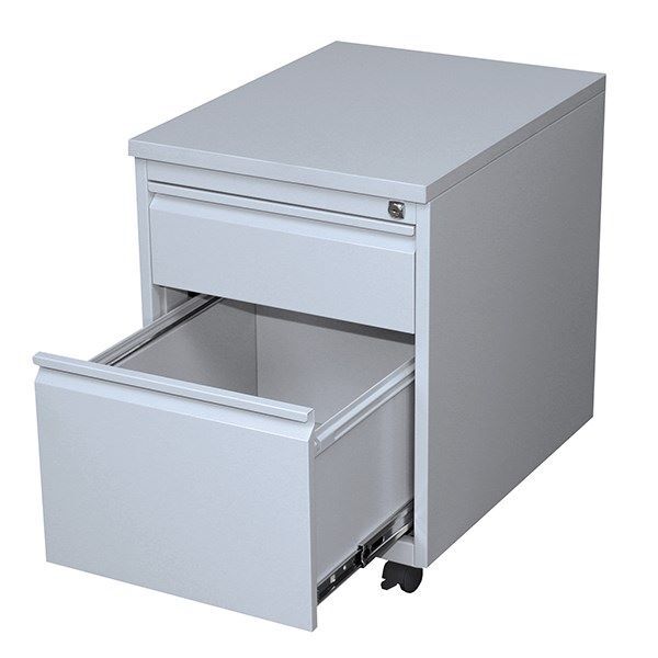 Lüllmann Rollcontainer 2 Schubladen 610 x 460 x 590 mm lichtgrau Produktbild Lüllmann Rollcontainer 2 Schubladen 610 x 460 x 590 mm lichtgrau