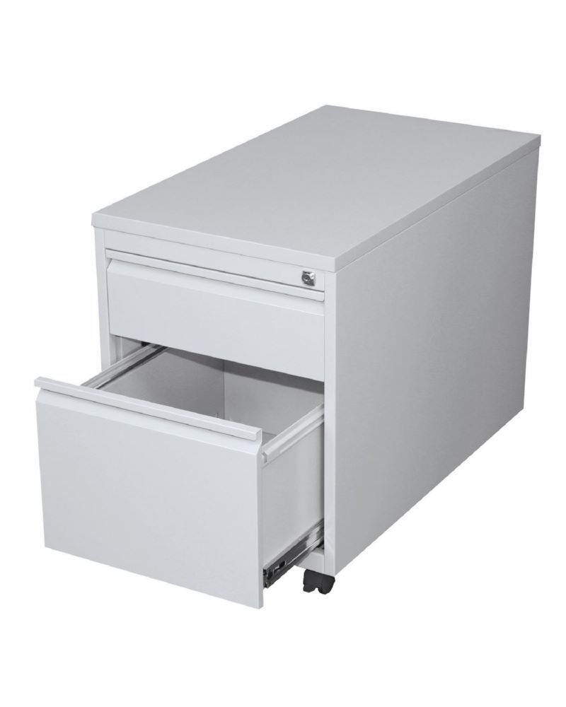 Lüllmann Rollcontainer Frontgriffleiste 2 Schubladen 610 x 460 x 790 mm lichtgrau Produktbild Lüllmann Rollcontainer Frontgriffleiste 2 Schubladen 610 x 460 x 790 mm lichtgrau bild 2