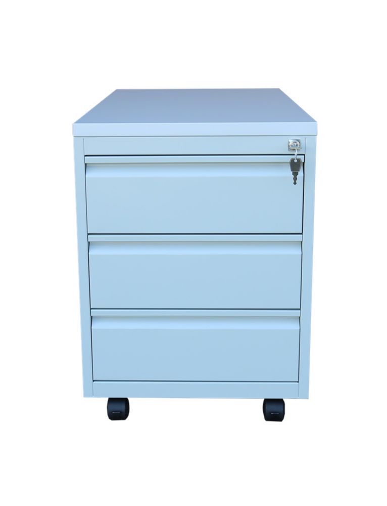 Lüllmann Rollcontainer 3 Schubladen 610 x 460 x 790 mm lichtgrau Produktbild Lüllmann Rollcontainer 3 Schubladen 610 x 460 x 790 mm lichtgrau