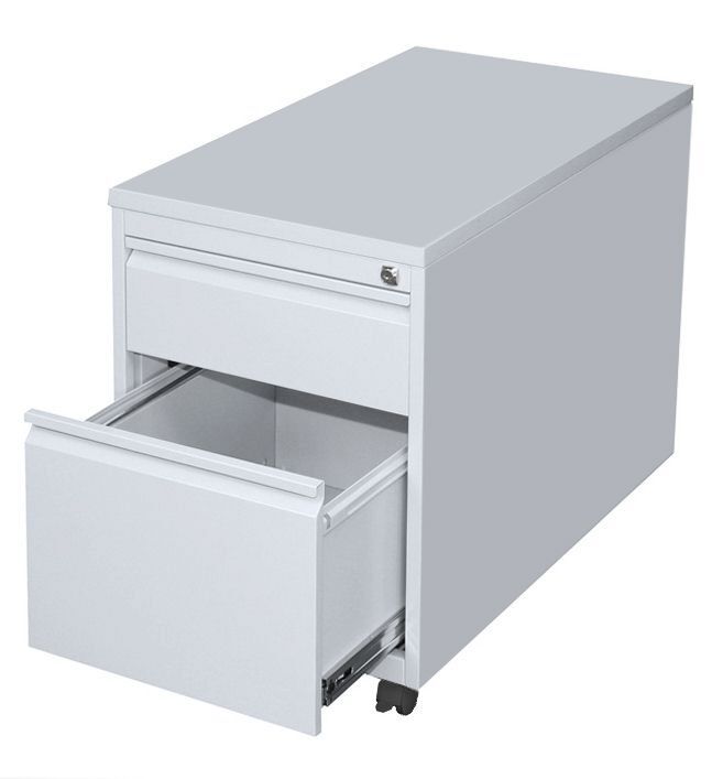 Lüllmann Rollcontainer 2 Schubladen 620 x 460 x 790 mm lichtgrau Produktbild Lüllmann Rollcontainer 2 Schubladen 620 x 460 x 790 mm lichtgrau