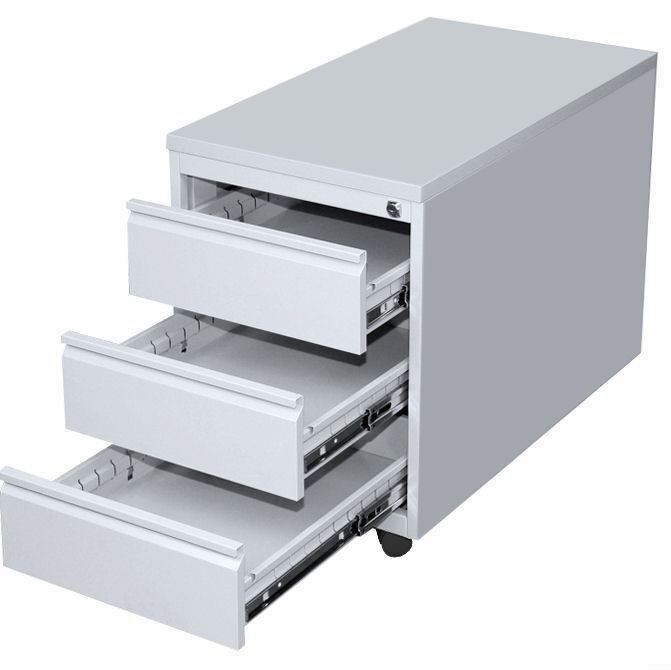 Lüllmann Rollcontainer 3 Schubladen 620 x 460 x 790 mm lichtgrau Produktbild Lüllmann Rollcontainer 3 Schubladen 620 x 460 x 790 mm lichtgrau