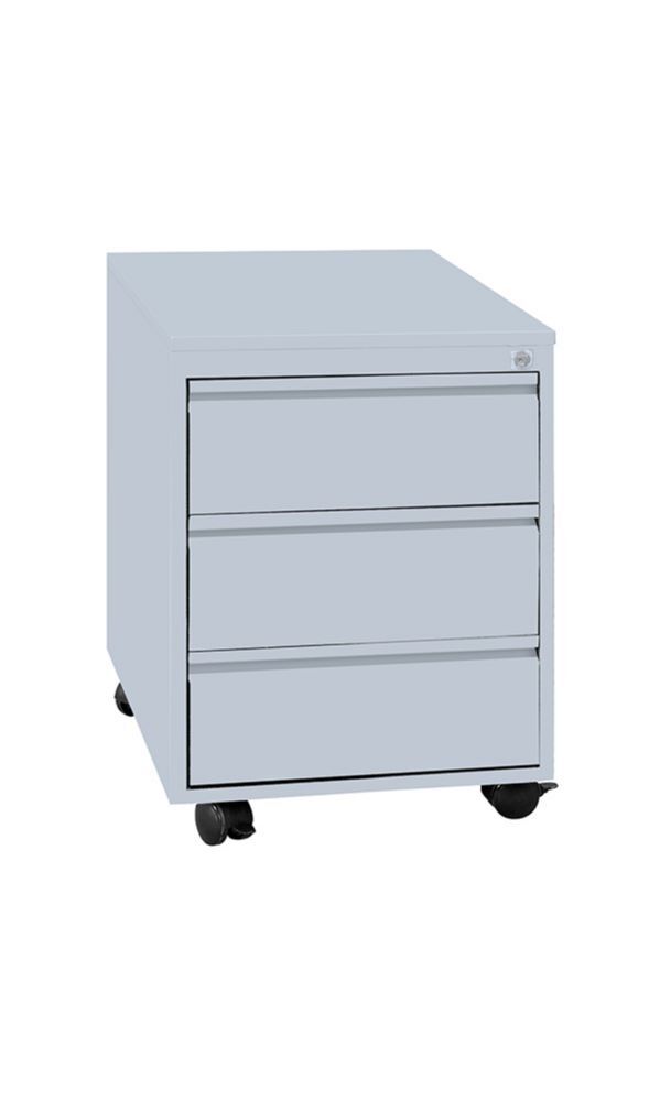 Lüllmann Rollcontainer 3 Schubladen 550 x 400 x 590 mm lichtgrau Produktbild Lüllmann Rollcontainer 3 Schubladen 550 x 400 x 590 mm lichtgrau bild 2