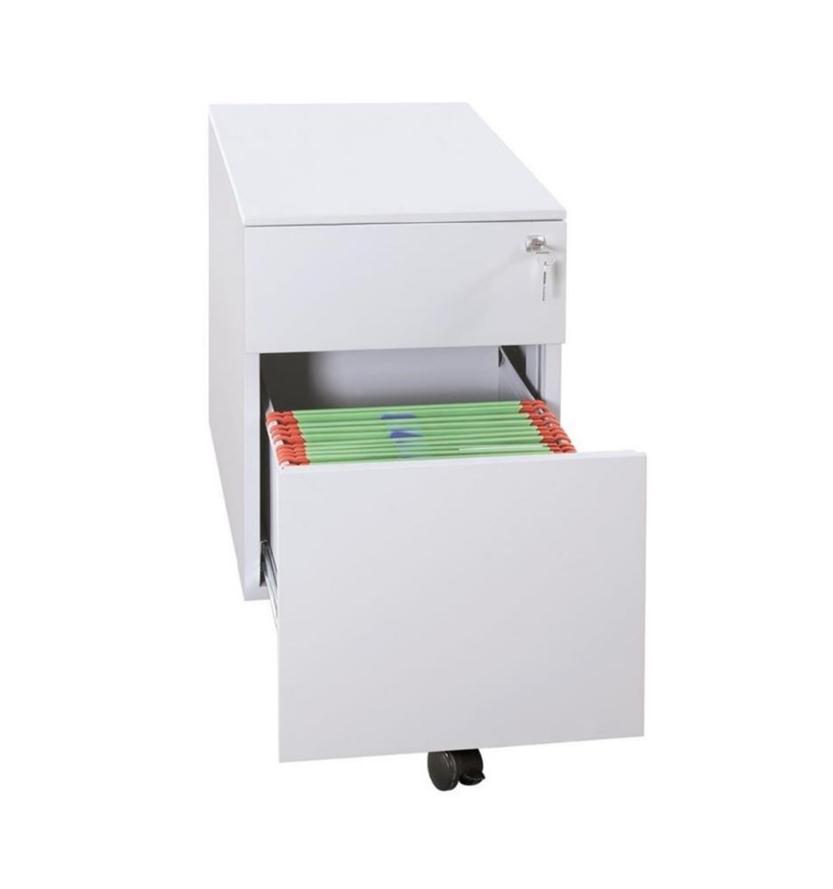 Lüllmann Rollcontainer Seitengriffleiste 2 Schubladen 620 x 400 x 590 mm lichtgrau Produktbild Lüllmann Rollcontainer Seitengriffleiste 2 Schubladen 620 x 400 x 590 mm lichtgrau