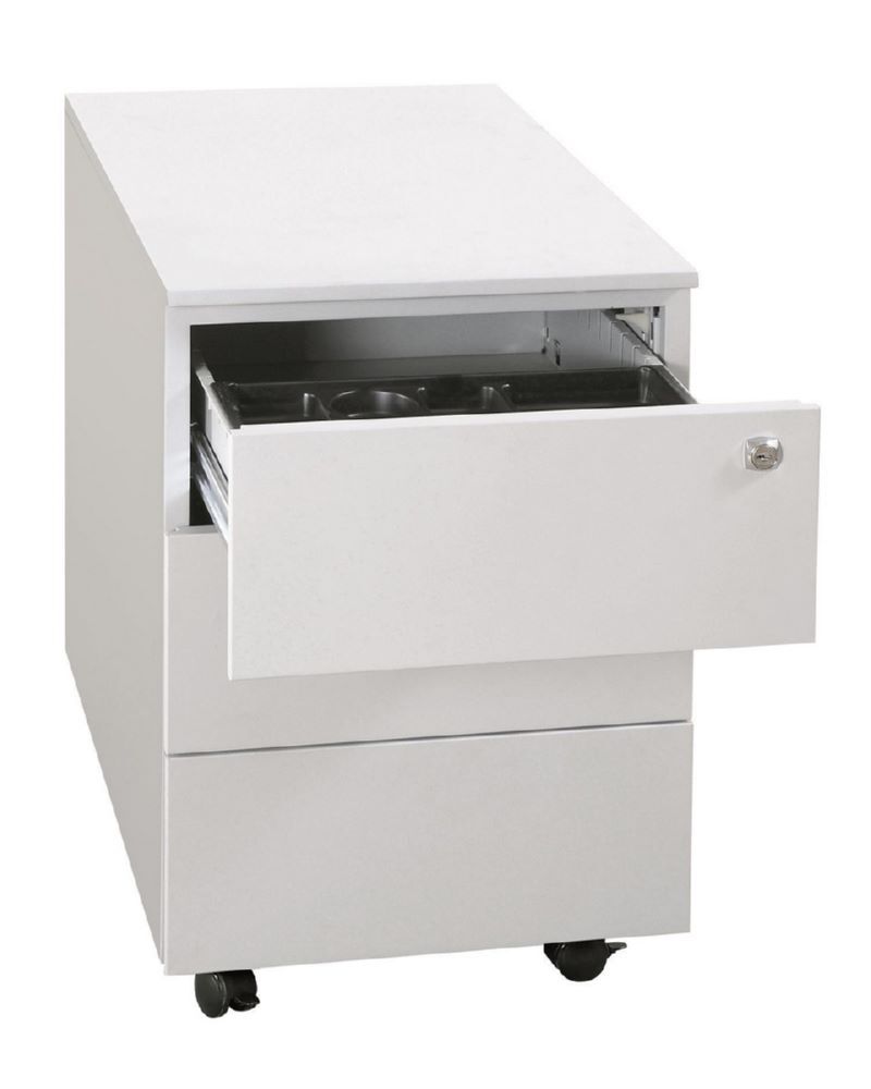 Lüllmann Rollcontainer 3 Schubladen 620 x 400 x 590 mm lichtgrau Produktbild Lüllmann Rollcontainer 3 Schubladen 620 x 400 x 590 mm lichtgrau bild 2