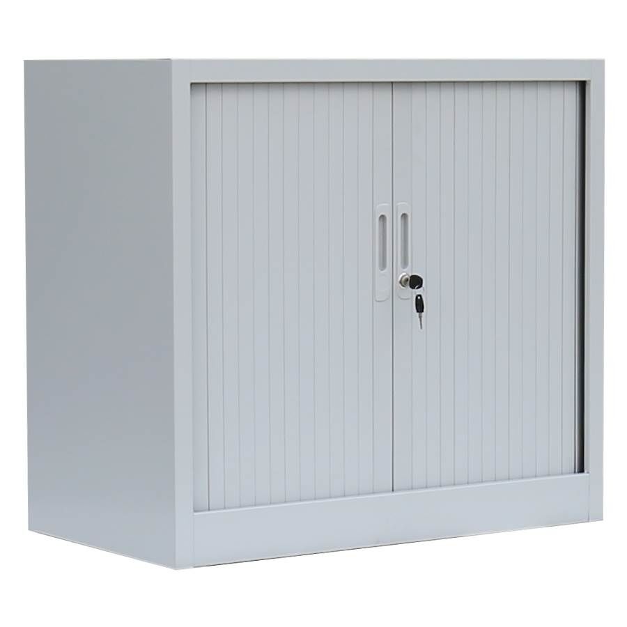 Lüllmann Rollladenschrank mit 1 Fachboden Hakenriegelschloss 750 x 800 x 457 mm lichtgrau Produktbild Lüllmann Rollladenschrank mit 1 Fachboden Hakenriegelschloss 750 x 800 x 457 mm lichtgrau