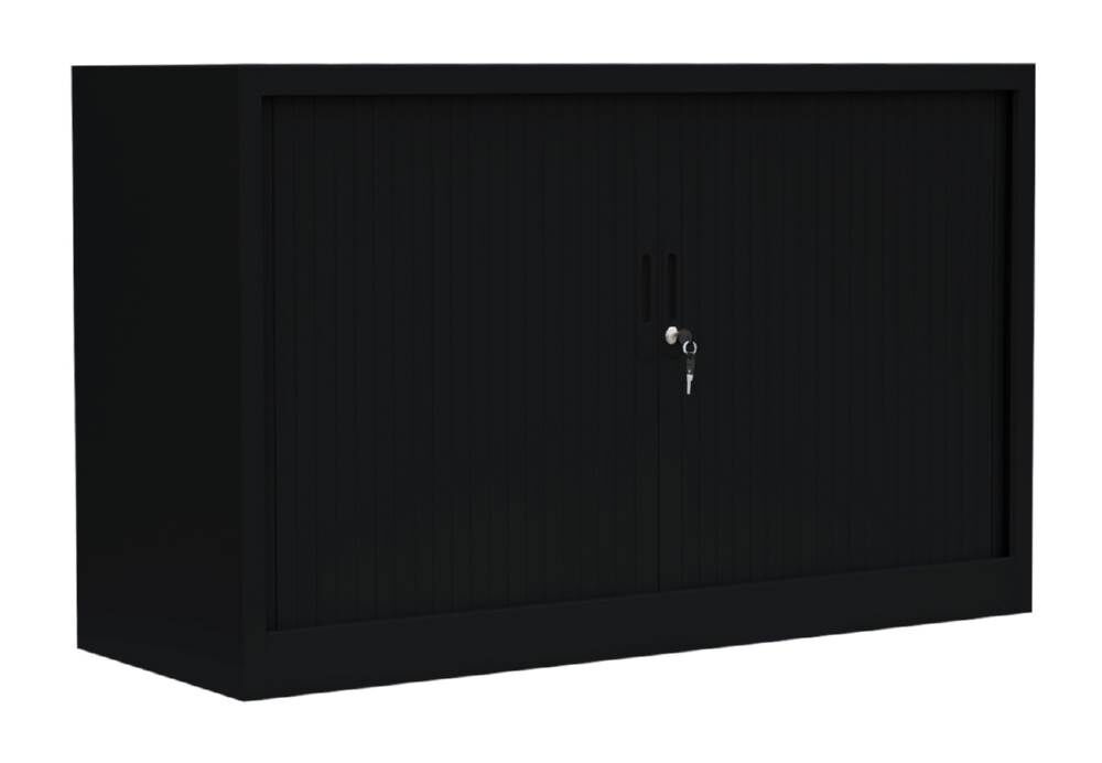 Lüllmann Rollladenschrank mit 2 Fachböden 1050 x 1200 x 457 mm in tief schwarz Produktbild Lüllmann Rollladenschrank mit 2 Fachböden 1050 x 1200 x 457 mm in tief schwarz