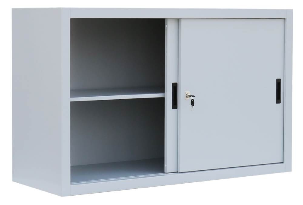 Lüllmann Schiebetürenschrank mit 1 Fachboden 750 x 1200 x 450 mm in lichtgrau Lüllmann Schiebetürenschrank mit 1 Fachboden 750 x 1200 x 450 mm in lichtgrau