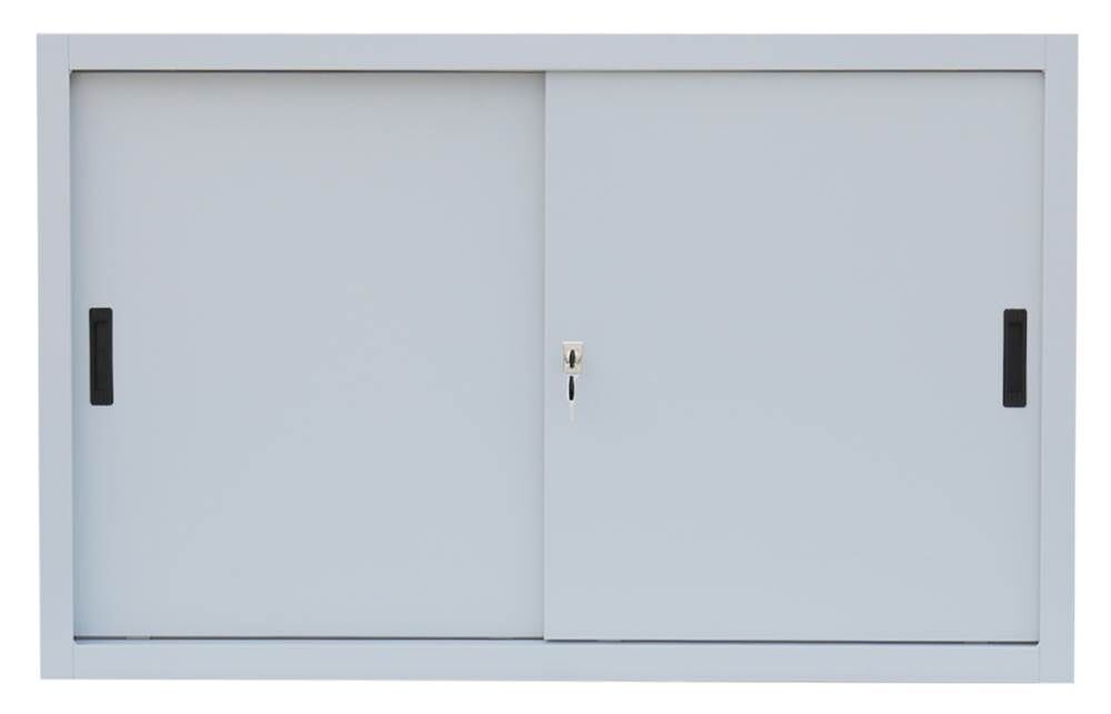 Lüllmann Schiebetürenschrank mir 1 Fachböden 750 x 1600 x 450 mm in lichtgrau Produktbild Lüllmann Schiebetürenschrank mir 1 Fachböden 750 x 1600 x 450 mm in lichtgrau bild 2