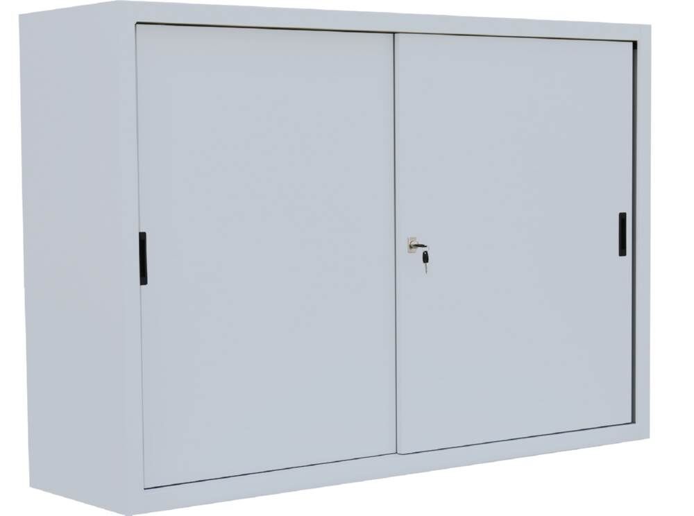Lüllmann Schiebetürenschrank mit 2 Fachböden 1090 x 1600 x 450 mm in lichtgrau Produktbild Lüllmann Schiebetürenschrank mit 2 Fachböden 1090 x 1600 x 450 mm in lichtgrau