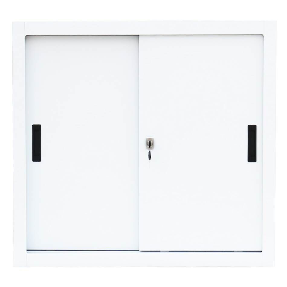 Lüllmann Schiebetürenschrank mit 1 Fachboden 750 x 800 x 450 mm in signalweiß Produktbild Lüllmann Schiebetürenschrank mit 1 Fachboden 750 x 800 x 450 mm in signalweiß bild 2