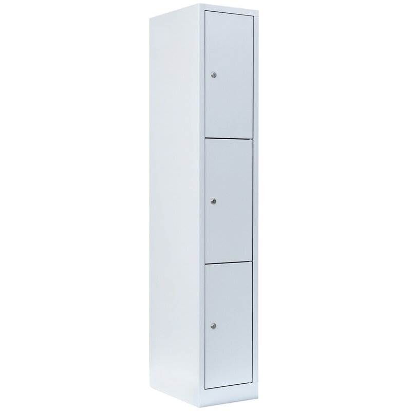 Lüllmann Schließfachschrank 1 Abteil 3 Fächer 1800 x 315 x 500 mm lichtgrau Produktbild Lüllmann Schließfachschrank 1 Abteil 3 Fächer 1800 x 315 x 500 mm lichtgrau