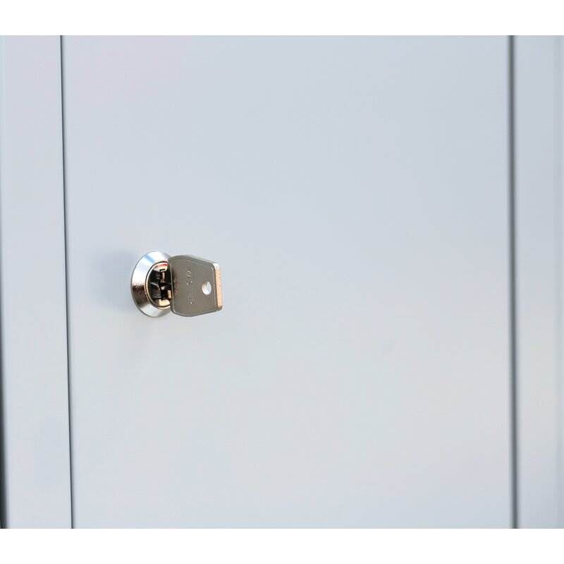 Lüllmann Schließfachschrank 1 Abteil 4 Fächer 1800 x 415 x 500 mm in lichtgrau Produktbild Lüllmann Schließfachschrank 1 Abteil 4 Fächer 1800 x 415 x 500 mm in lichtgrau bild 4