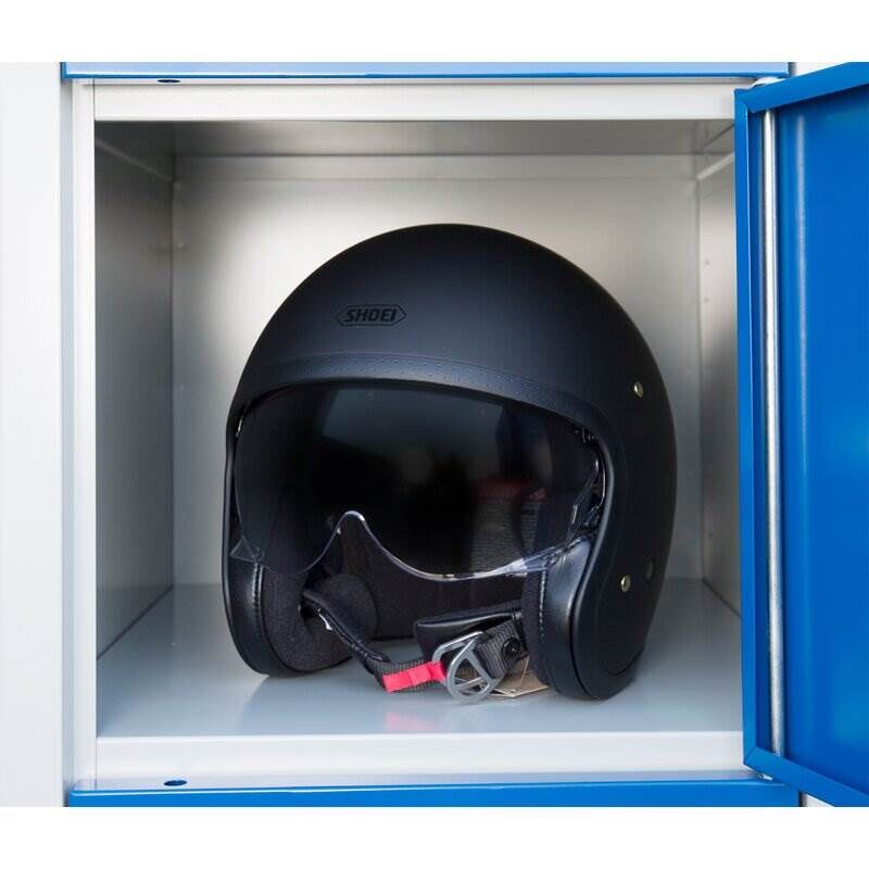 Lüllmann Schließfachschrank 1 Abteil 5 Fächer 1800 x 415 x 500 mm lichtgrau enzianblau Produktbild Lüllmann Schließfachschrank 1 Abteil 5 Fächer 1800 x 415 x 500 mm lichtgrau enzianblau bild 3