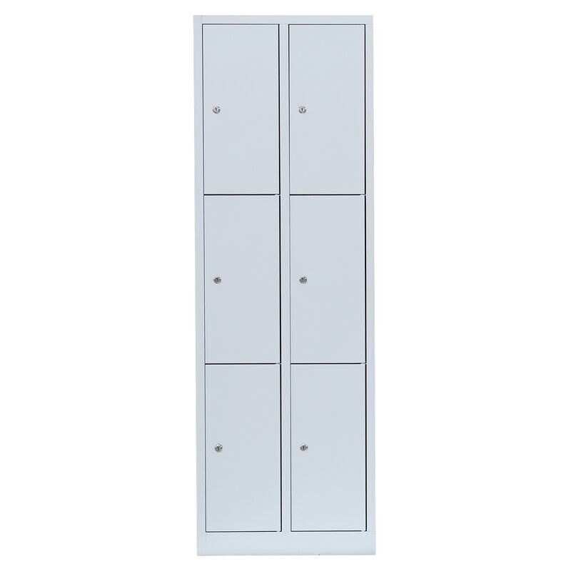 Lüllmann Schließfachschrank 2 Abteile 6 Fächer 1800 x 600 x 500 mm Produktbild Lüllmann Schließfachschrank 2 Abteile 6 Fächer 1800 x 600 x 500 mm bild 2