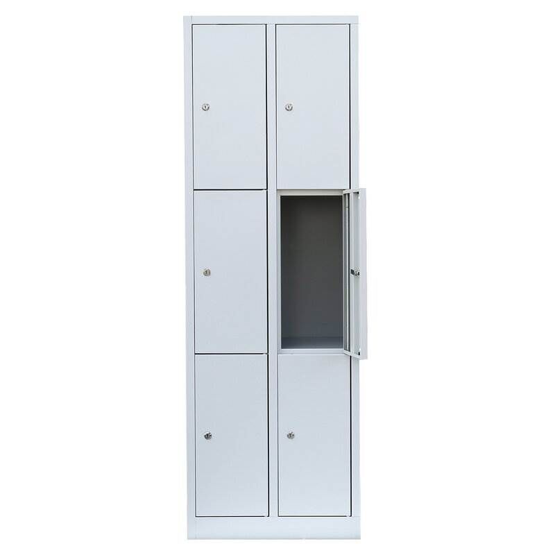 Lüllmann Schließfachschrank 2 Abteile 6 Fächer 1800 x 600 x 500 mm Produktbild Lüllmann Schließfachschrank 2 Abteile 6 Fächer 1800 x 600 x 500 mm bild 3
