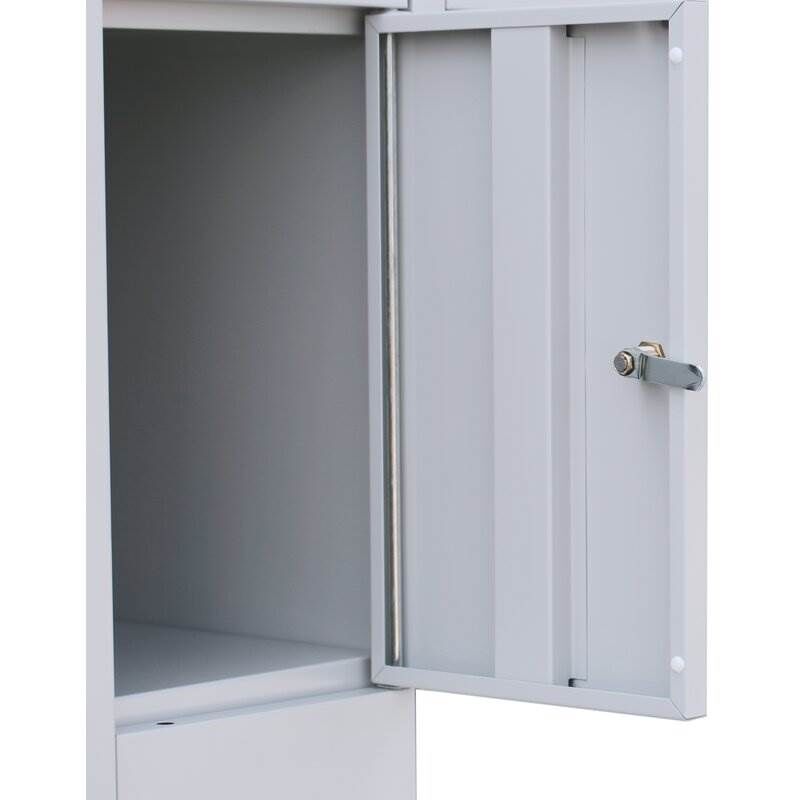 Lüllmann Schließfachschrank 2 Abteile 8 Fächer 1800 x 800 x 500 mm in lichtgrau Lüllmann Schließfachschrank 2 Abteile 8 Fächer 1800 x 800 x 500 mm in lichtgrau