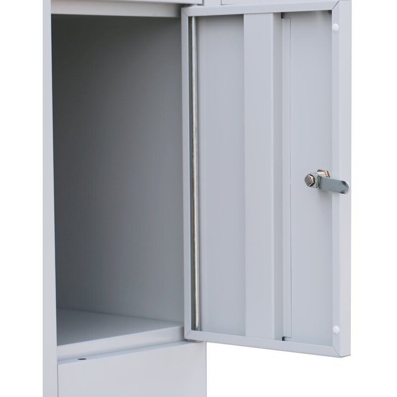Lüllmann XL Schließfachschrank 10 Fächer 1900 x 800 x 450 mm lichtgrau Produktbild Lüllmann XL Schließfachschrank 10 Fächer 1900 x 800 x 450 mm lichtgrau bild 5