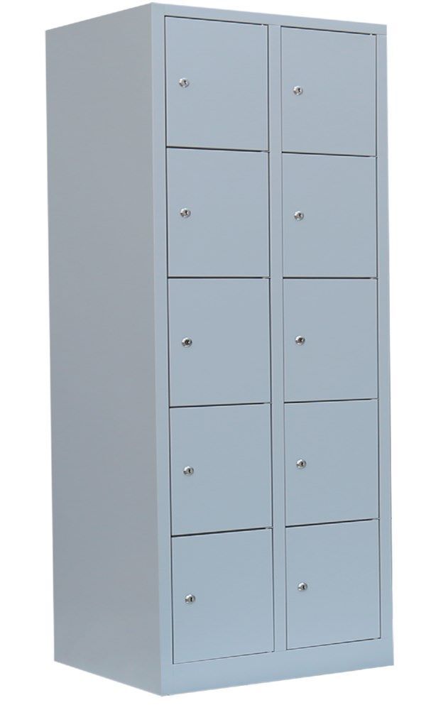 Lüllmann XL Schließfachschrank 10 Fächer 1900 x 800 x 450 mm lichtgrau Produktbild Lüllmann XL Schließfachschrank 10 Fächer 1900 x 800 x 450 mm lichtgrau bild 7