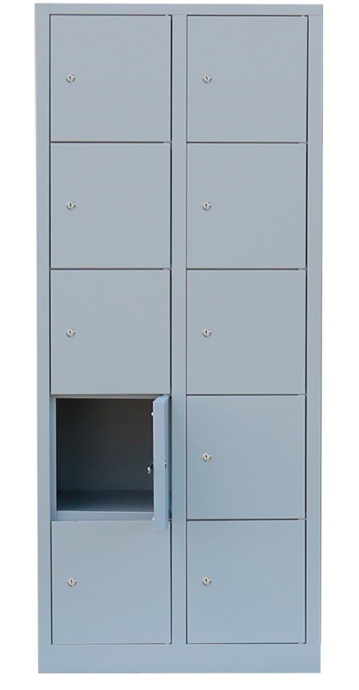 Lüllmann XL Schließfachschrank 10 Fächer 1900 x 800 x 450 mm lichtgrau Produktbild Lüllmann XL Schließfachschrank 10 Fächer 1900 x 800 x 450 mm lichtgrau bild 8