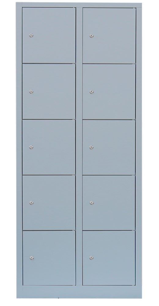 Lüllmann XL Schließfachschrank 10 Fächer 1900 x 800 x 450 mm lichtgrau Produktbild Lüllmann XL Schließfachschrank 10 Fächer 1900 x 800 x 450 mm lichtgrau bild 9