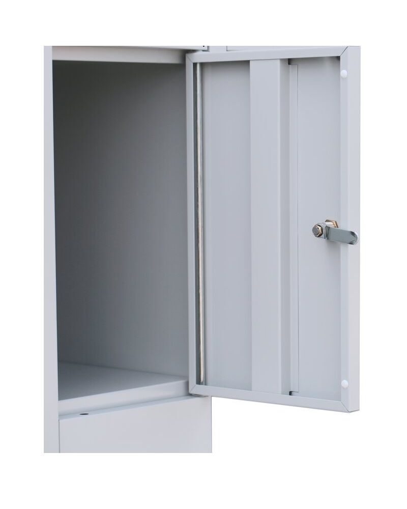 Lüllmann XL Schließfachschrank 15 Fächer 1900 x 1185 x 450 mm lichtgrau Produktbild Lüllmann XL Schließfachschrank 15 Fächer 1900 x 1185 x 450 mm lichtgrau bild 10