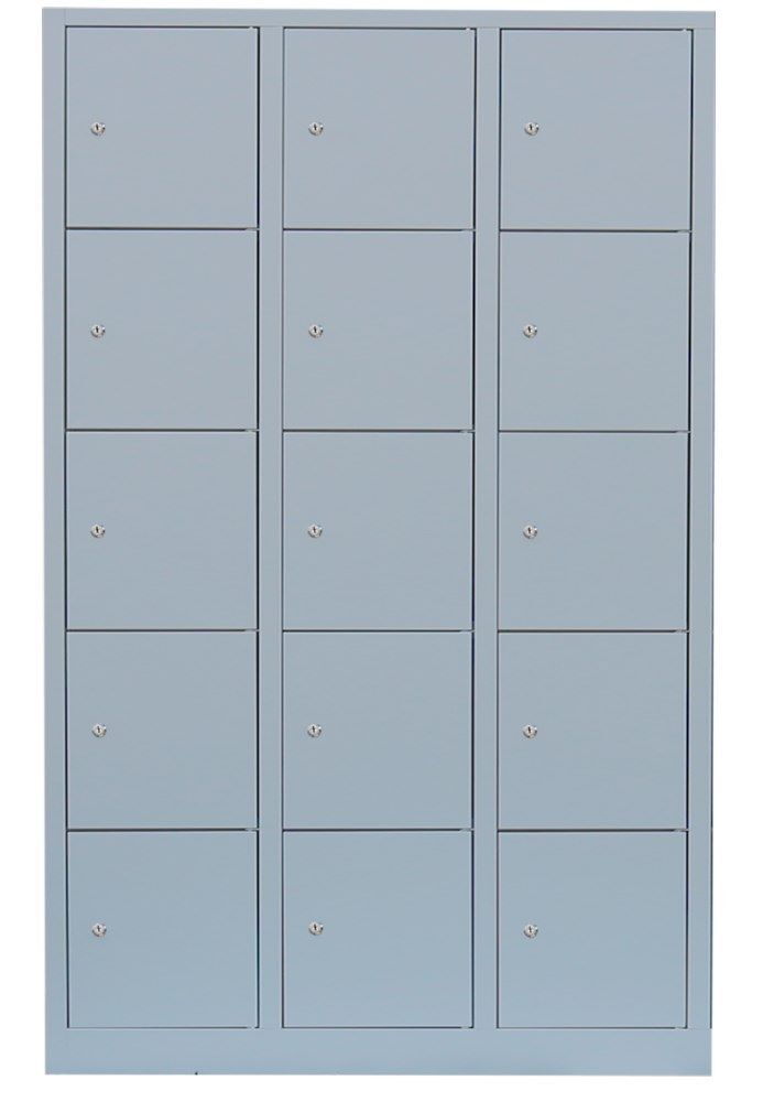Lüllmann XL Schließfachschrank 15 Fächer 1900 x 1185 x 450 mm lichtgrau Produktbild Lüllmann XL Schließfachschrank 15 Fächer 1900 x 1185 x 450 mm lichtgrau bild 9