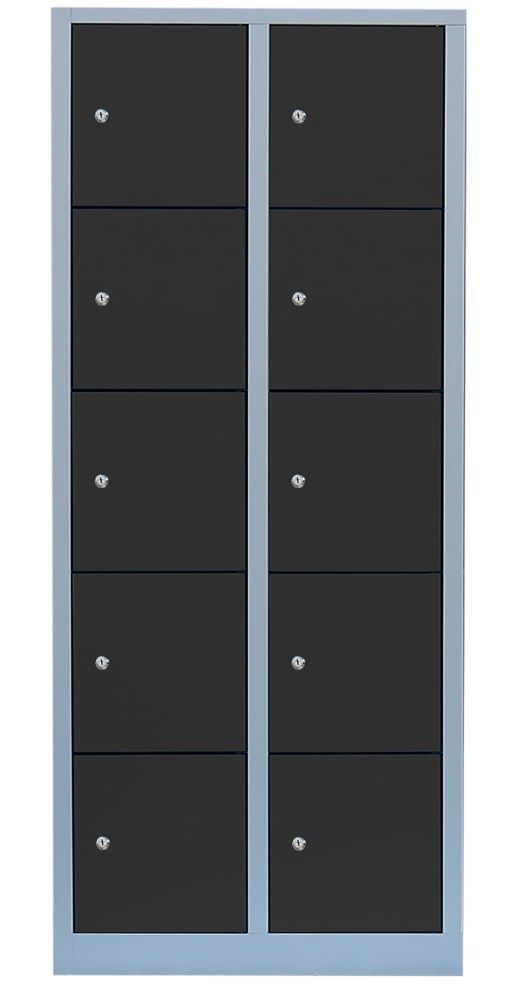 Lüllmann XL Schließfachschrank 10 Fächer 1900 x 800 x 450 mm lichtgrau anth Produktbild Lüllmann XL Schließfachschrank 10 Fächer 1900 x 800 x 450 mm lichtgrau anth bild 4