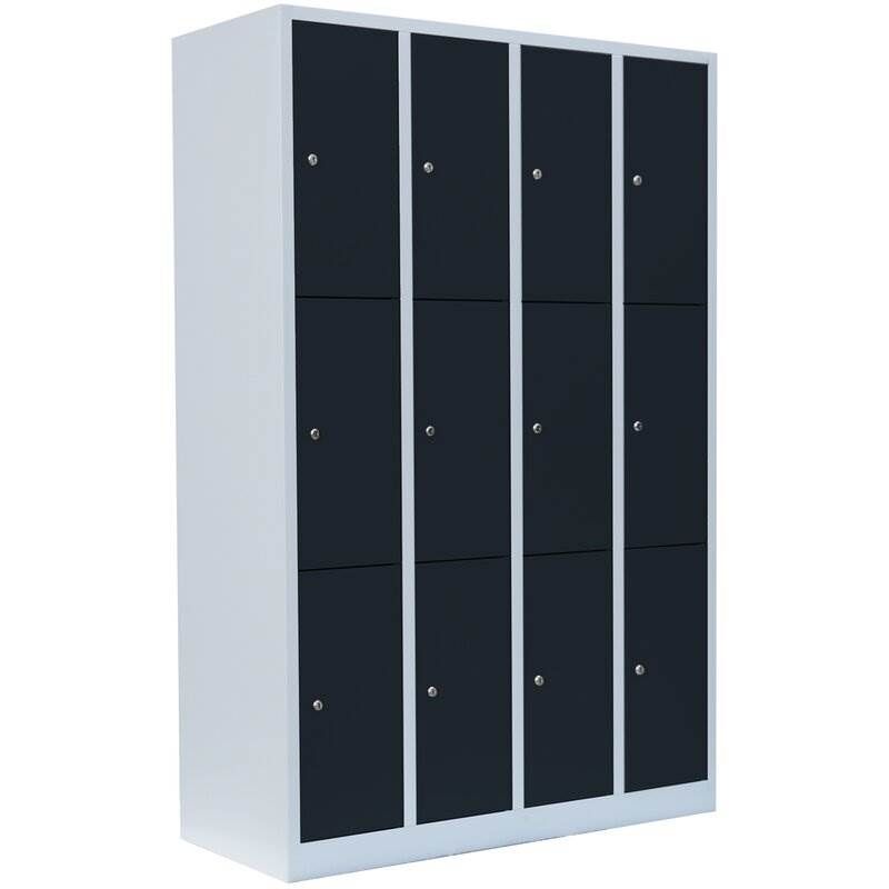 Lüllmann Schließfachschrank 4 Abteile 12 Fächer 1800 x 1170 x 500 mm Produktbild Lüllmann Schließfachschrank 4 Abteile 12 Fächer 1800 x 1170 x 500 mm