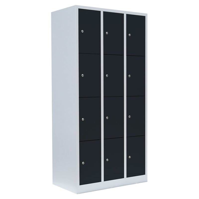 Lüllmann Schließfachschrank 3 Abteile 12 Fächer 1800 x 885 x 500 mm Produktbild Lüllmann Schließfachschrank 3 Abteile 12 Fächer 1800 x 885 x 500 mm