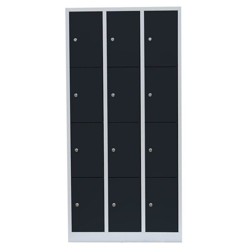 Lüllmann Schließfachschrank 3 Abteile 12 Fächer 1800 x 885 x 500 mm Produktbild Lüllmann Schließfachschrank 3 Abteile 12 Fächer 1800 x 885 x 500 mm bild 2