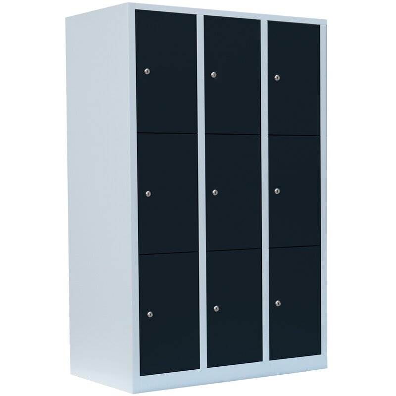 Lüllmann Schließfachschrank 3 Abteile 9 Fächer 1800 x 1185 x 500 mm Produktbild Lüllmann Schließfachschrank 3 Abteile 9 Fächer 1800 x 1185 x 500 mm