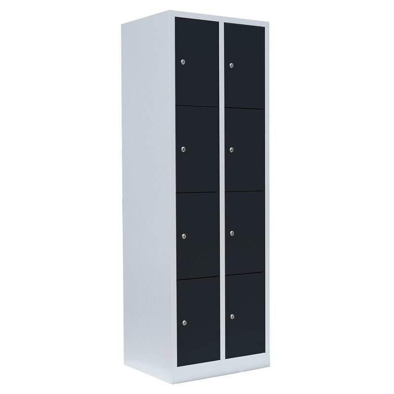 Lüllmann Schließfachschrank 1800 x 600 x 500 mm 2 Abteile 8 Fächer Produktbild Lüllmann Schließfachschrank 1800 x 600 x 500 mm 2 Abteile 8 Fächer
